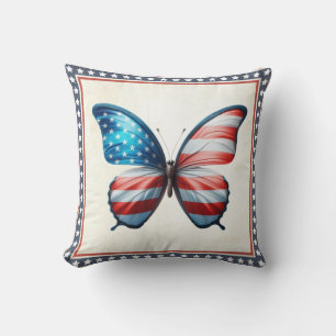 USA/patriotischer 4. Juli Schmetterling Kissen
