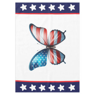 USA/patriotischer 4. Juli Schmetterling Tischdecke