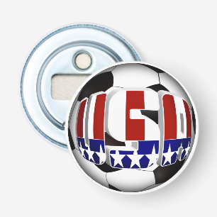 USA Patriotischer FUSSBALL Sport Flaschenöffner