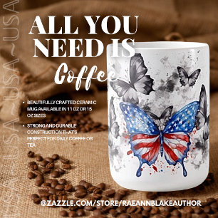 USA Patriotischer Keramikbecher Kaffeetasse