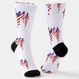 USA Patriotischer MARATHON / STAFFELLAUF Socken