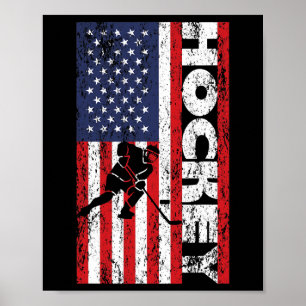 Usa Patriotischer Spieler 4. Juli Amerikanische Fl Poster