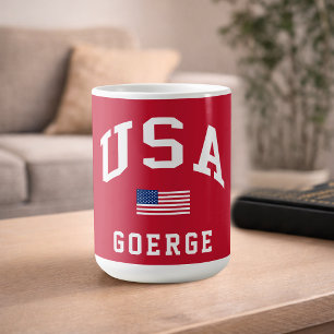 USA Patriotischer Unabhängigkeitstag Amerikanische Kaffeetasse