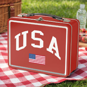 USA Patriotischer Unabhängigkeitstag Amerikanische Metall Brotdose