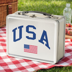 USA Patriotischer Unabhängigkeitstag Amerikanische Metall Brotdose