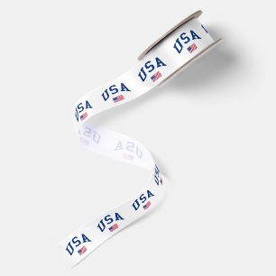 USA Patriotischer Unabhängigkeitstag Amerikanische Satinband