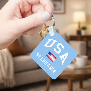 USA Patriotischer Unabhängigkeitstag Amerikanische Schlüsselanhänger