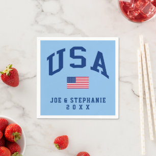 USA Patriotischer Unabhängigkeitstag Amerikanische Serviette