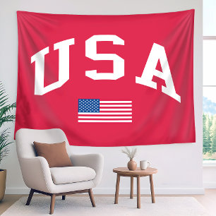 USA Patriotischer Unabhängigkeitstag Amerikanische Wandteppich