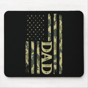 Usa Patriotischer Vater Vatertag Amerikanische Fla Mousepad