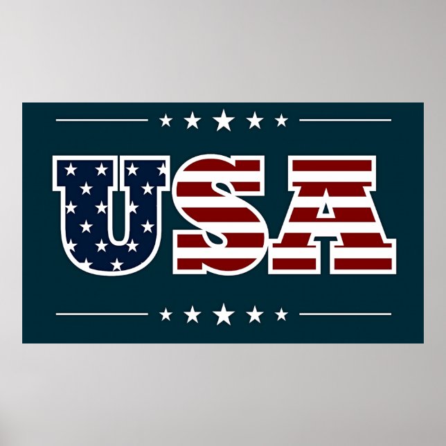 USA, patriotisches Design, Poster (Vorne)