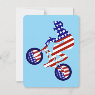 USA Patriotisches Fahrradfahren BMX Einladung