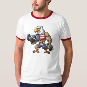 USA/patriotisches Krafttraining Weißkopfseeadler T-Shirt