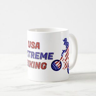 USA Patriotisches Radfahren BMX Kaffeetasse