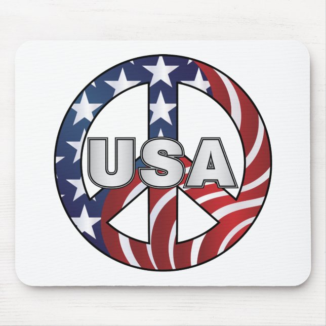 USA Peace Sign Mousepad (Vorne)