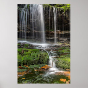 USA, Pennsylvania, Benton. Delikater Wasserfall Poster