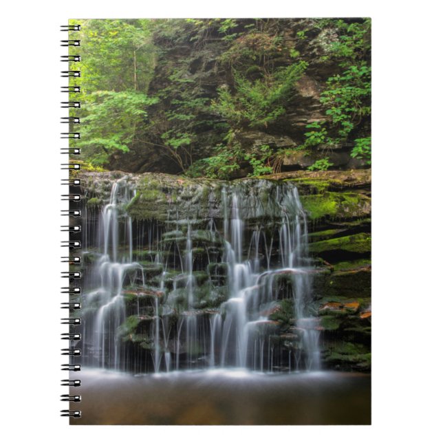 USA, Pennsylvania, Benton. Wasserfall in Ricketten Notizblock (Vorderseite)
