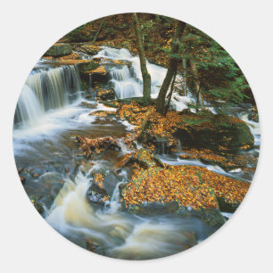 USA, Pennsylvania, Ricketts Glen State Park Runder Aufkleber