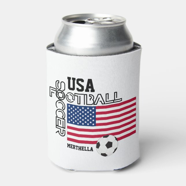 USA Personalisiert Fußball Fußball Dosenkühler (Kanne Vorderseite)