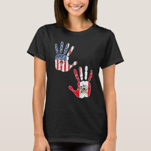 USA Peru Shirt Handprint & Flag Proud Peruanischer