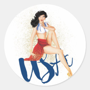 USA Pinup Runder Aufkleber
