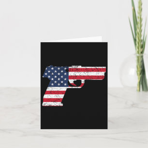 USA Pistol American Gun Flag 4. Juli Karte