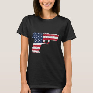 USA Pistol American Gun Flag 4. Juli T-Shirt