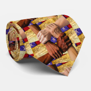 USA Politics Hands United Constitutions Necktie Krawatte