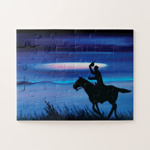 USA Pony Express 🐎 Cowboy Rider Painting