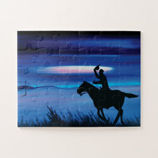USA Pony Express 🐎 Cowboy Rider Painting