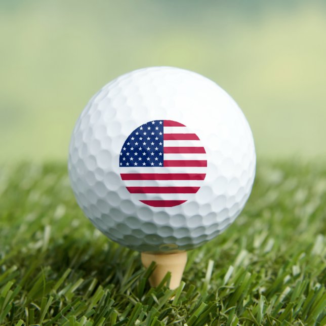 USA Pride American Flag Patriotic Sports Golfer Golfball (Insitu T-Shirt)