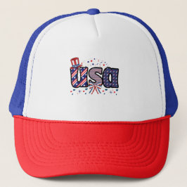 USA Pride Hat & Bow T-Shirt Truckerkappe
