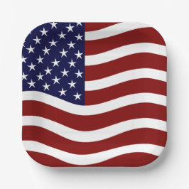 USA Prix 7" Square Paper Teller - Flag Mark Design