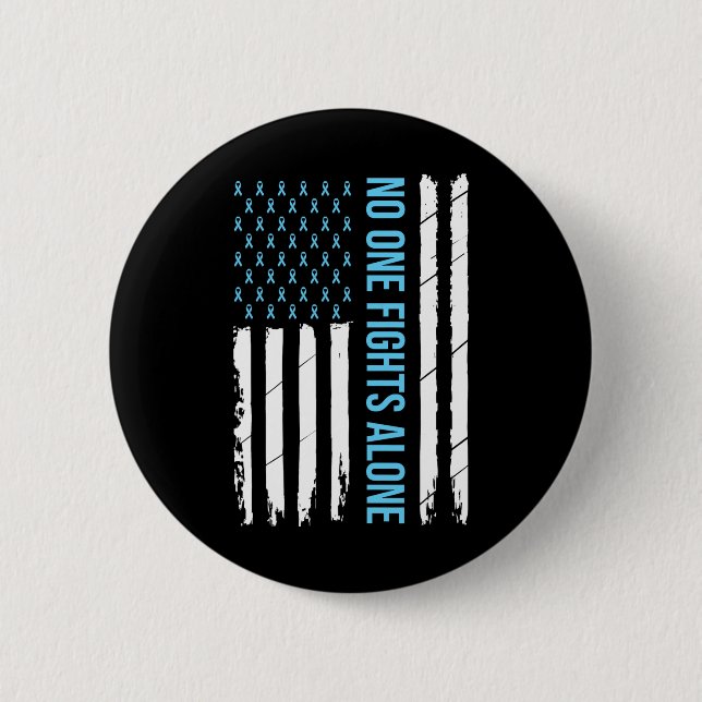 Usa Prostatakrebs-Bewusstsein Hellblaues Band Su Button (Vorderseite)