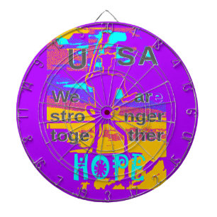 USA Psychedelic Hope: Neon Unity Art Dartscheibe