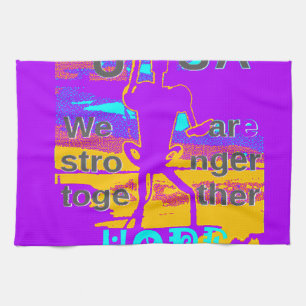 USA Psychedelic Hope: Neon Unity Art Küchentuch