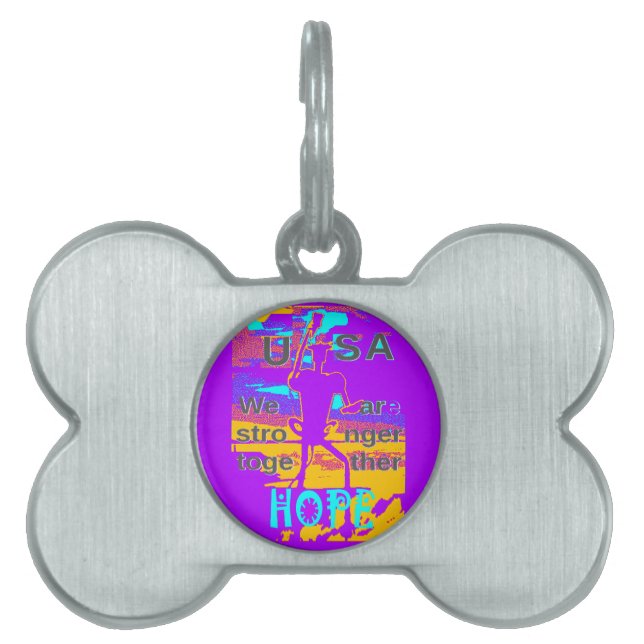 USA Psychedelic Hope: Neon Unity Art Tiermarke (Vorderseite)