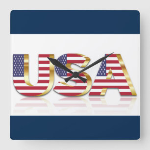 USA QUADRATISCHE WANDUHR
