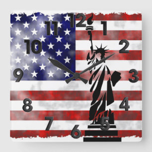 USA QUADRATISCHE WANDUHR