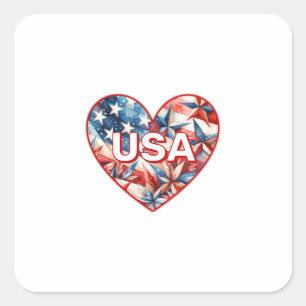 USA QUADRATISCHER AUFKLEBER