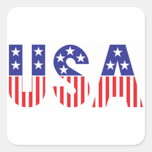USA QUADRATISCHER AUFKLEBER