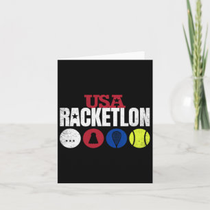 Usa Racketlon - Table Tennis Badminton Squash Tenn Karte
