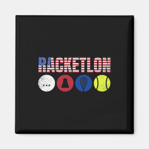 Usa Racketlon - Table Tennis Badminton Squash Tenn Magnet