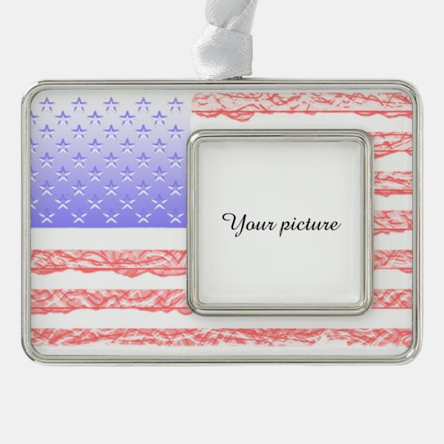 USA Rahmen-Ornament SILBER (Vorderseite)