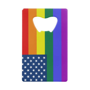 USA Rainbow Pride Geldbeutel Flaschenöffner