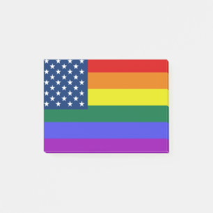 USA Rainbow Pride Post-it Klebezettel