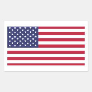USA RECHTECKIGER AUFKLEBER
