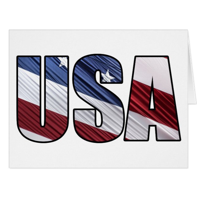 USA - Red White and Blue American Patriotic Flag (Vorderseite (Horizontal))