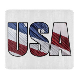 USA - Red White and Blue American Patriotic Flag Schneidebrett