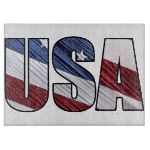 USA - Red White and Blue American Patriotic Flag Schneidebrett